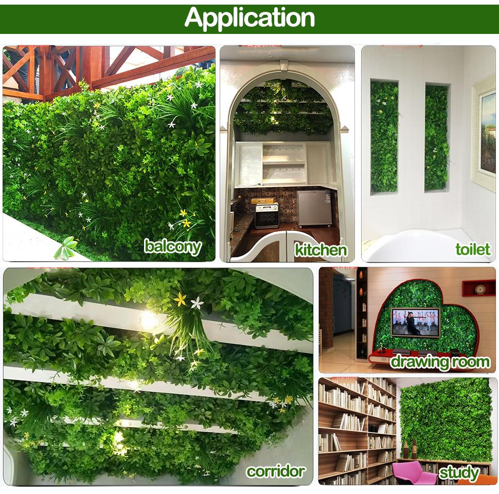 fake grass wall application